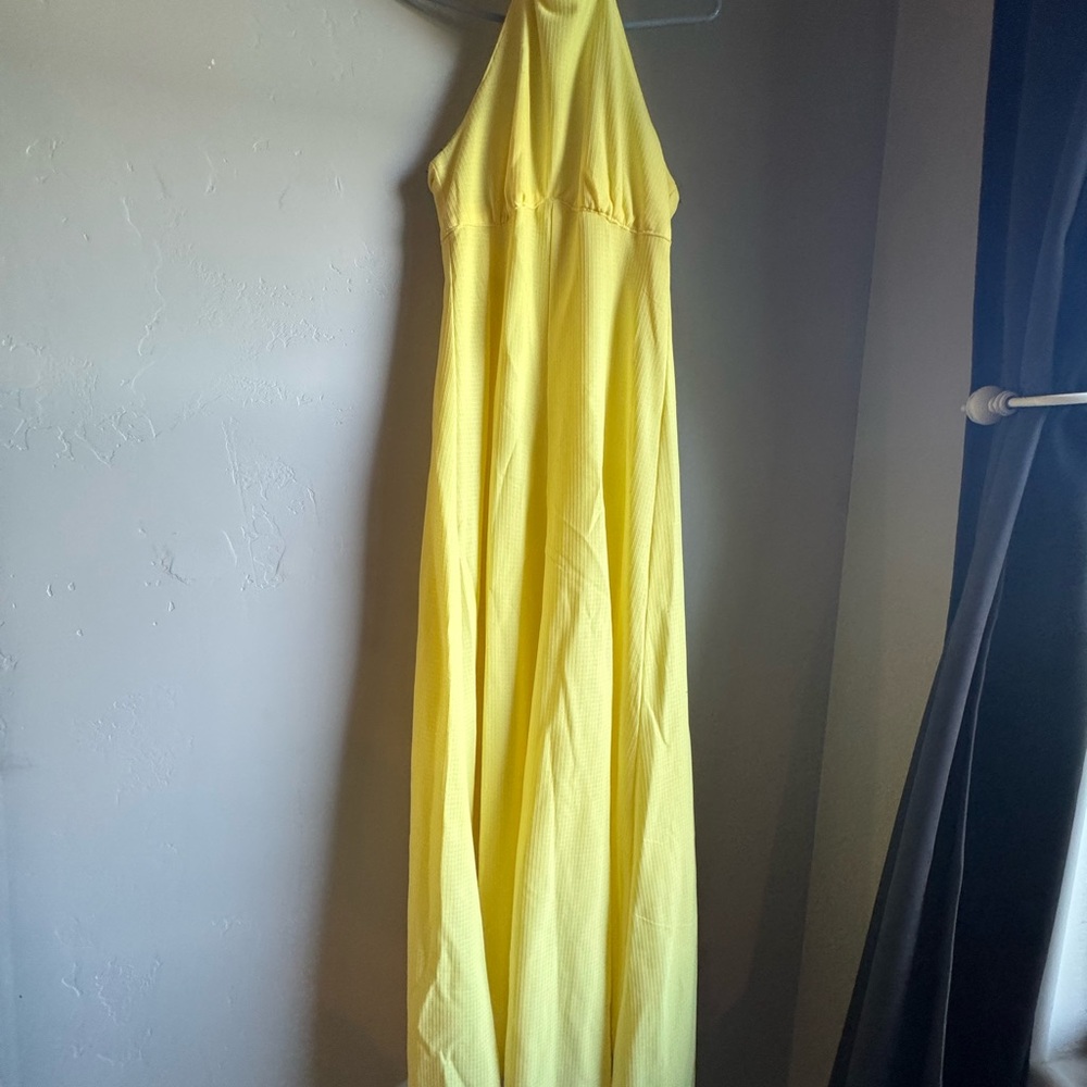 Vintage Yellow Halter Dress
